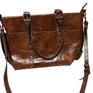 Patricia Nash Carducci Leather Pocket Tote Bag NWOT